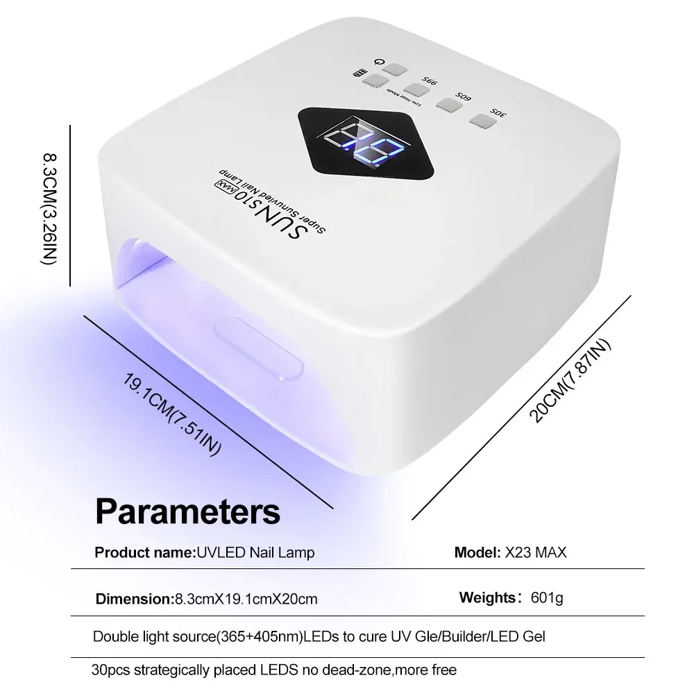 올인원 120W 브러시리스 매니큐어 먼지흡입기 충전식 UV LED 네일 램프 디자인