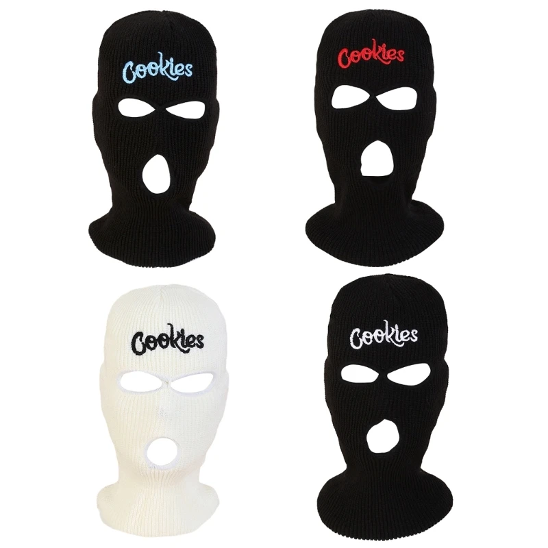 

3 Hole Ski Winter Mask Balaclava Ski Mask Knitted Neck Mask Ski Mask Beanie for Winter Outdoor Sports Men Women Gifts