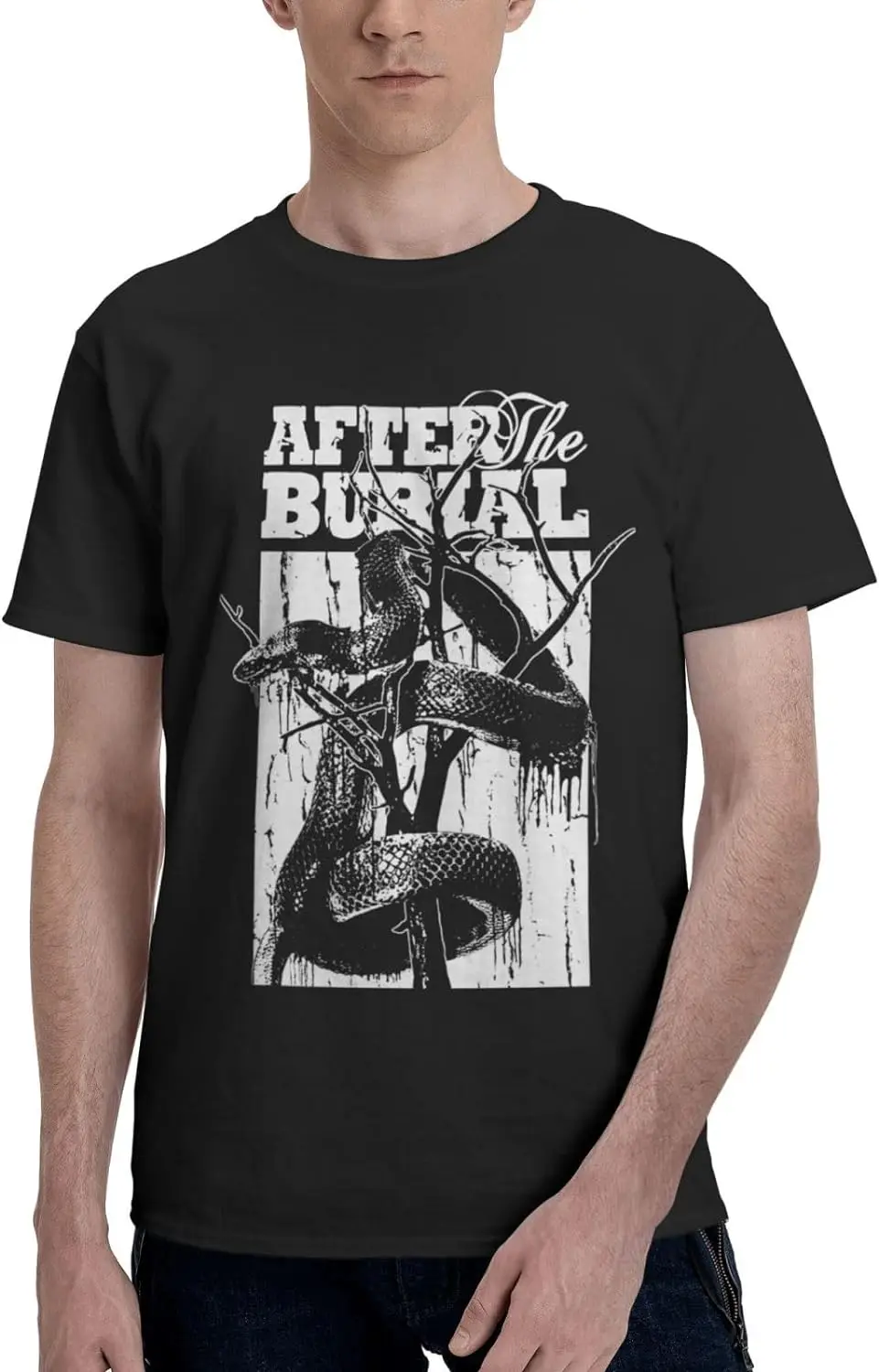 

Men Crew Neck Cotton Soft Retro Comfortable Short Sleeve Tee Shirt Black