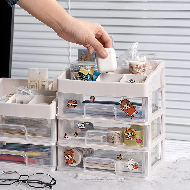 3/5 Layers Sunderies Organizer Clear Storage Box Container