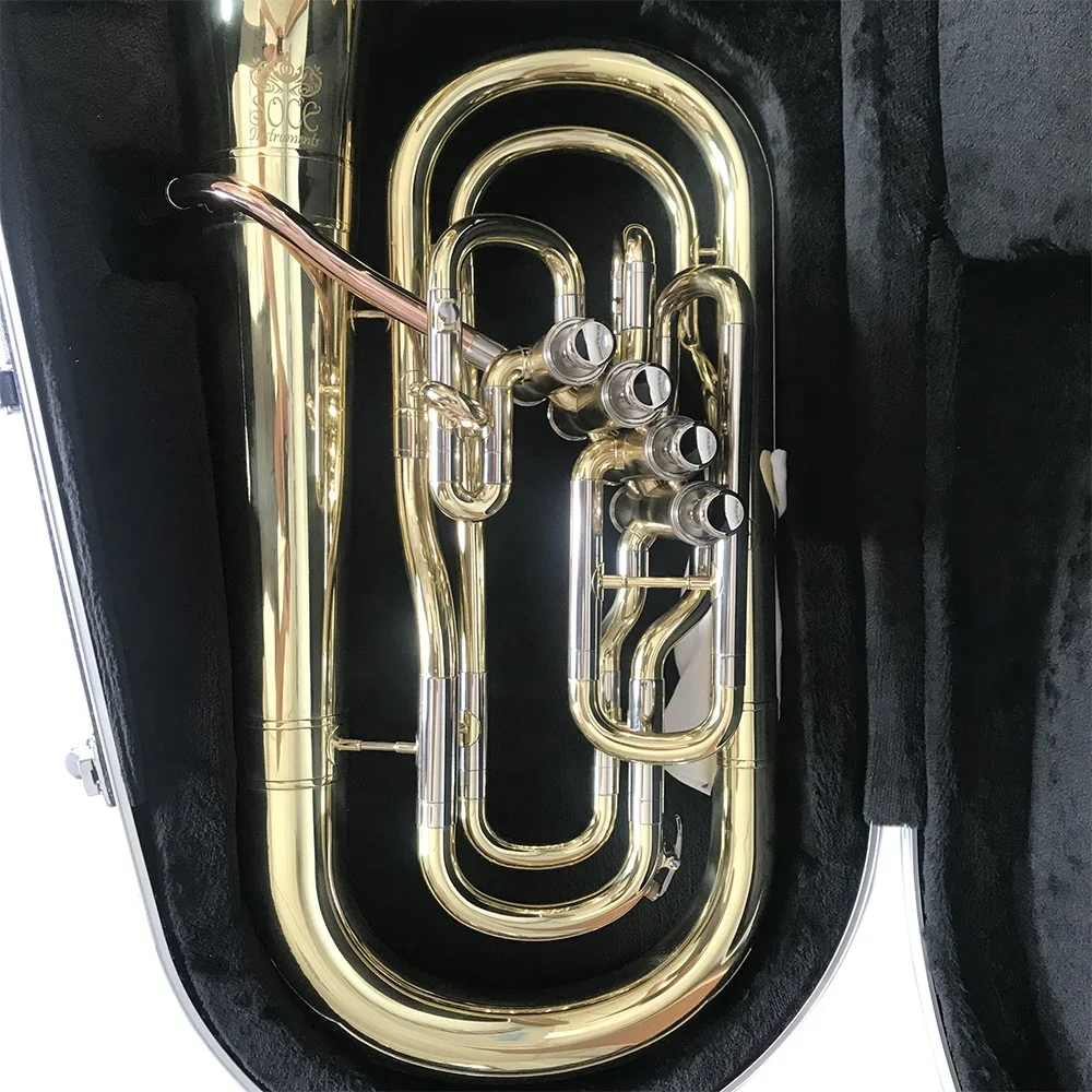 Seasound Gold 4 Pistons Marching Instrument Euphonium JYMEP734