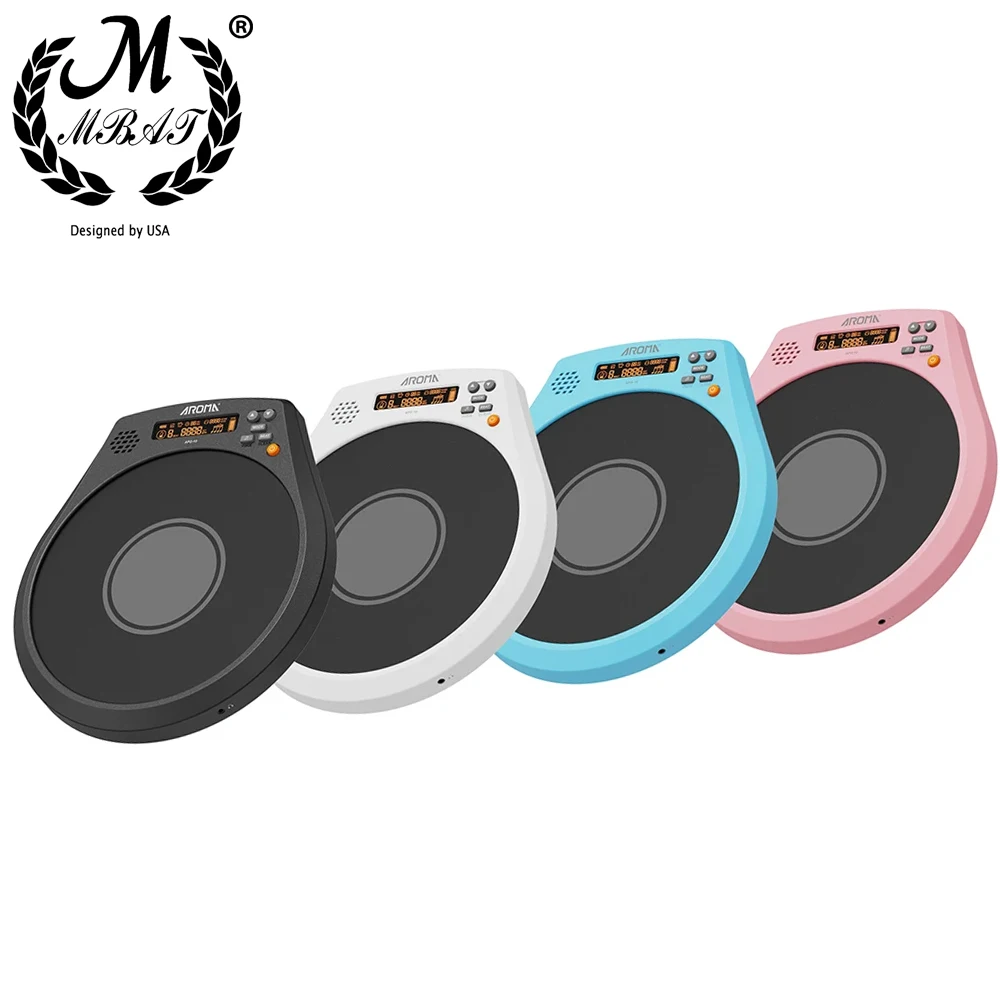 AROMA 충전식 다기능 전자 덤 드럼 패드, 속도 감지 디지털 메트로놈 연습 드럼 패드, 8 인치 Best5 AROMA 충전식 다기능 전자 덤 드럼 패드, 속도 감지 디지털 메트로놈 연습 드럼 패드, 8 인치 Best5