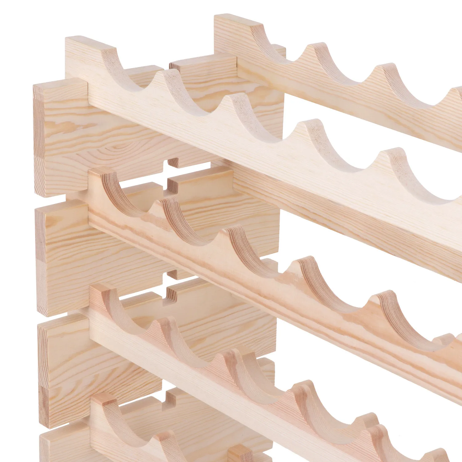 96-Bottle Wood Wine Rack 6