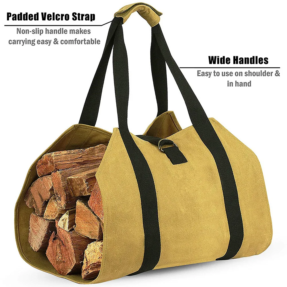 

Wood Storage Bag Highquality High Capacity Canvas Firewood Carrier Hiking Camping Picnic Waist Bag Outdoor Camping Picnic Tools