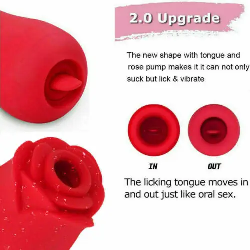 Female Sex Toys 6 Speed Vibrator Women Vagina Nipple Sucking Rose Shape Oral Sex Licking Tongue Clitori Stimulation Erotic Toy