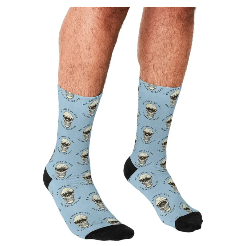 

Men's Funny socks by order Of The Creaky Peaky Blinders Dark Socks harajuku Men Happy hip hop boys Casual Crazy Socks for men
