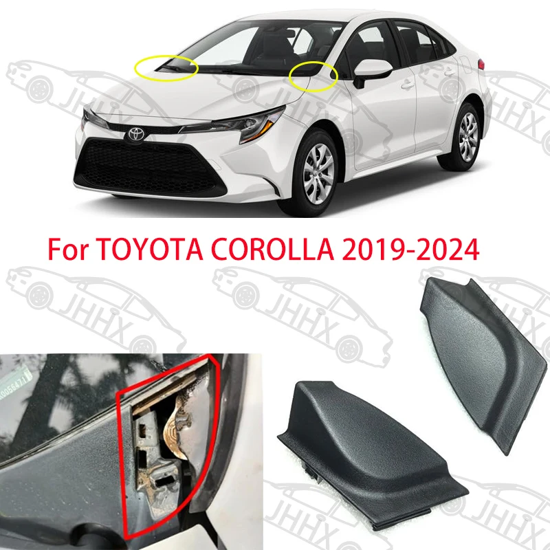Front Windshield Wiper Cowl Extension Trim For 2014-2019 Toyota Corolla – Left/Right Set (Unbranded)