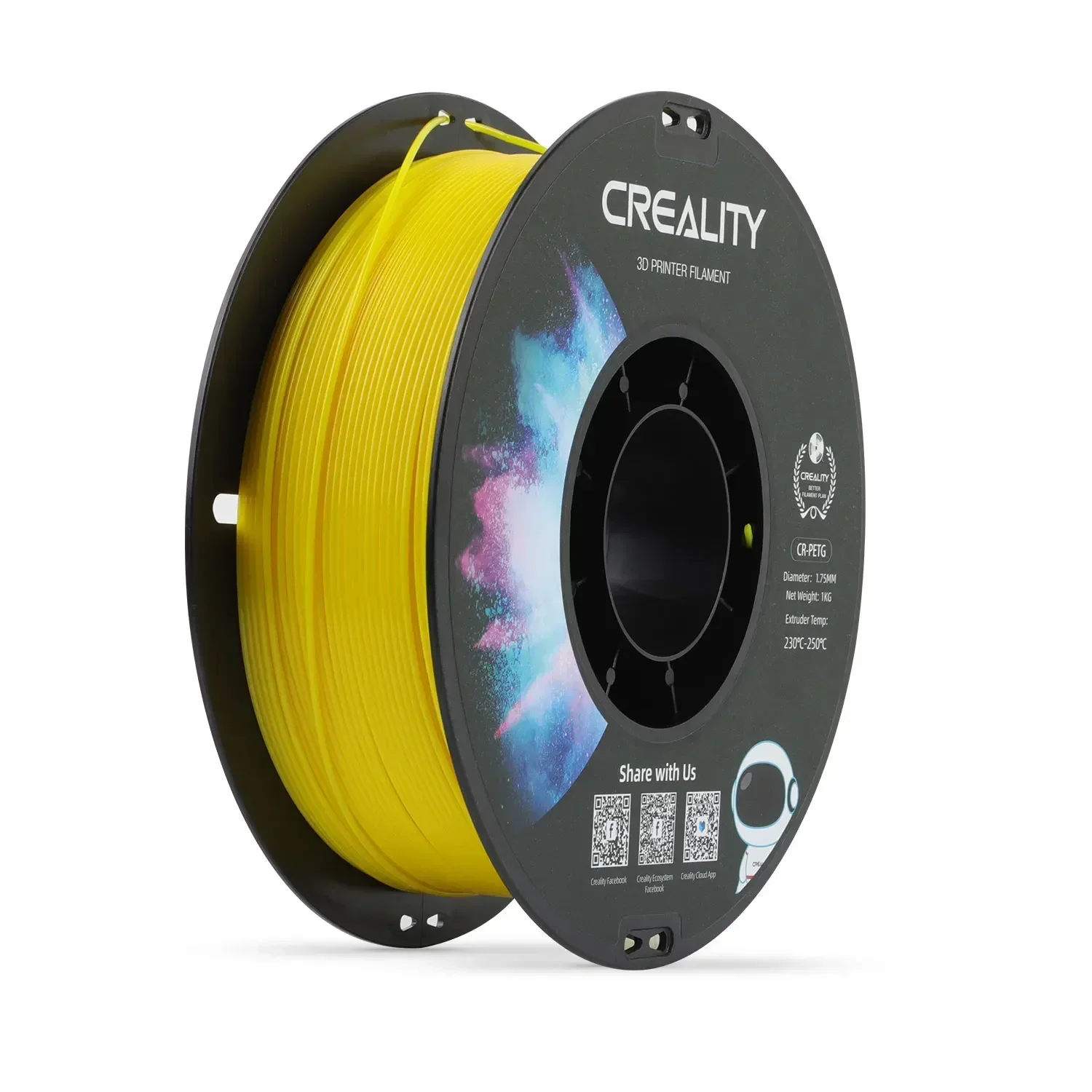 CREALITY 프린터 CR-PETG 필라멘트, 친환경 무취 무독성 우수 고온, 1kg, 1.75mm, 7 가지 색상 선택