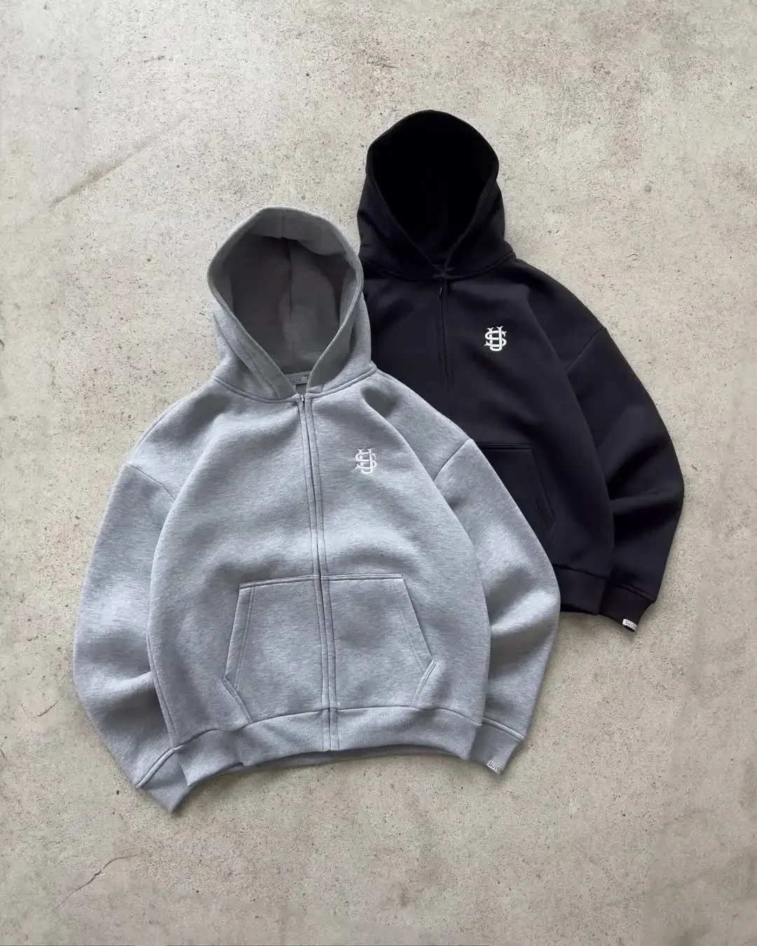 Hip Hood Letter Zipper Hood Clothing Y2k Retro Male and