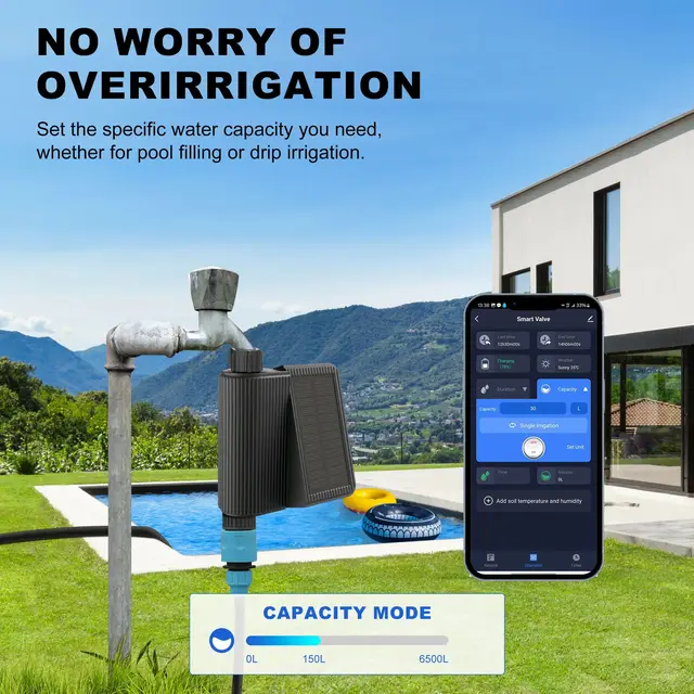 Smart Water Timer Solar Powered WiFi Sprinkler Timer with Brass Inlet Automatic Irrigation Controller No Hub Required 1