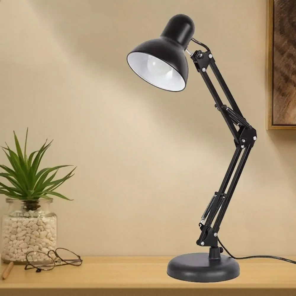 Practical E27 Desktop LED Lamp Metal Long Arm Reading Lamp Folding Adjustable Night Light Nail Manicure Table