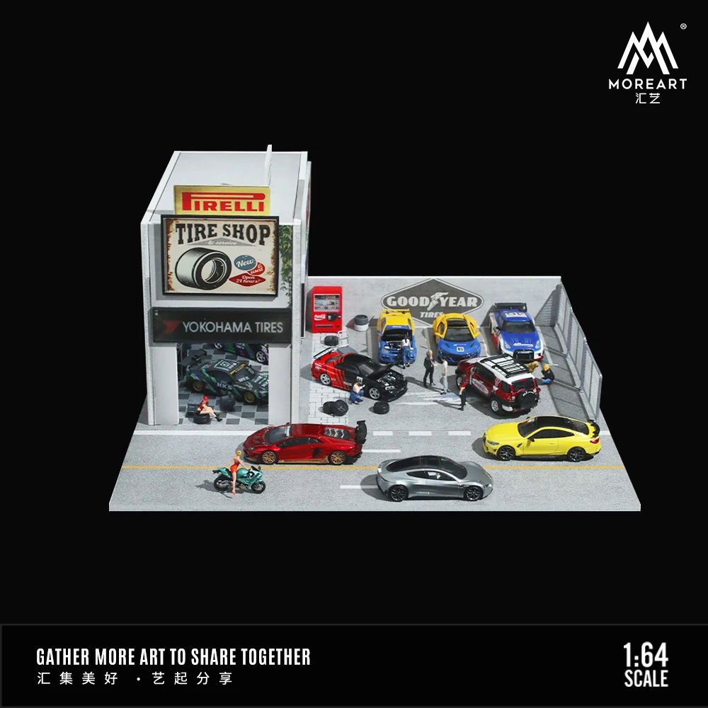TimeMicro&MoreArt 1:64 Vintage auto repair shop lighting version