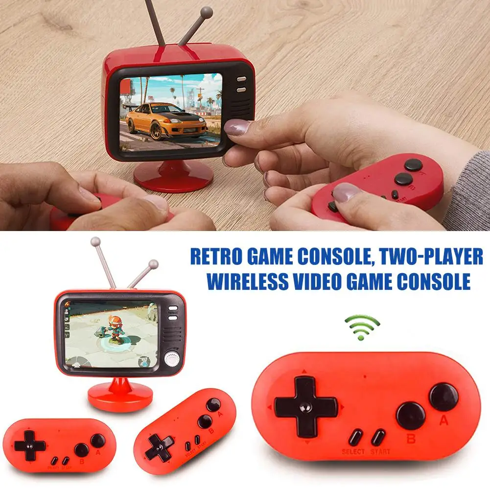 Classic Retro Game Console With 300 Built-in Games| 2.4G Wireless Two-Player Controllers AV Cable For TV Connection_voghion.com