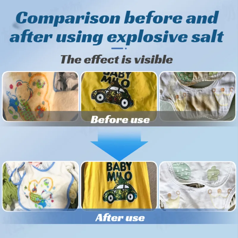 Explosive salt stain removal yellowing Colored clothing bleach Colored bleaching powder Comprehensive Stain Removal MultiPurpose