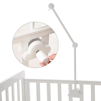 Staffa per campana per letto a nuvola in legno per bambini 0-12 mesi staffa per campana per letto in legno Mobile per neonato all'uncinetto campana per appendere i giocattoli sonaglio per bambini