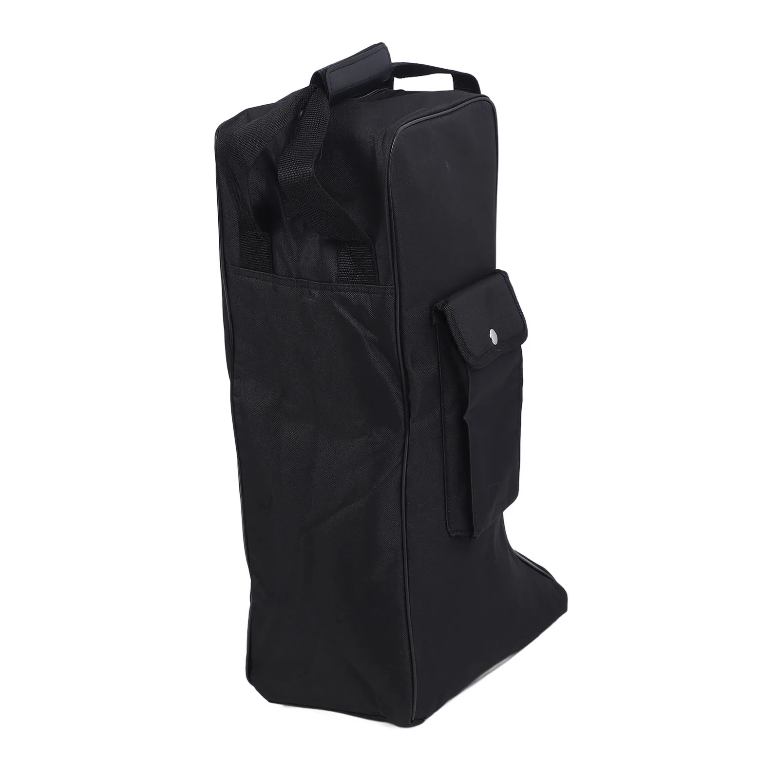 Boot Bag with Handle Oxford Cloth and Leather Black Waterproof Portable Boots Storage Bag for Cowboy Boots Snow Boots 5