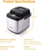 19-in-1 Compact Bread Maker Machine, 1.5 lb / 1 lb Loaf Small with Carrying Handle, Including Gluten Free 6
