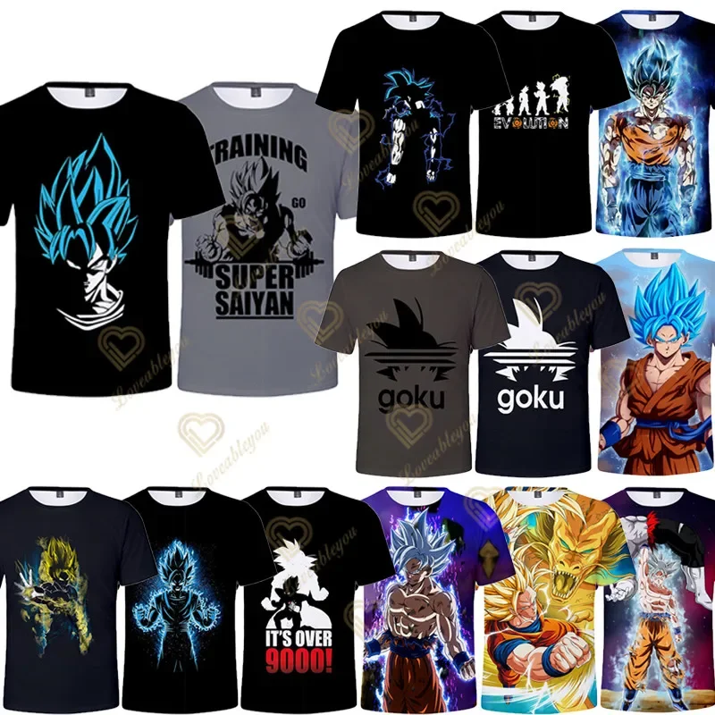 Maglietta Dragon Ball Per Uomo Maglietta Stampata Dragon Ball Z Streetwear Top 2023 Goku Vegeta T-Shirt Stile Harajuku Da Uomo 100-4Xl