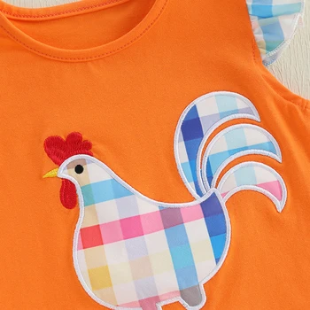 Adorable Baby Girls Summer Outfit Floral Print Bunny Patch Flutter Sleeves Top and Ruffled Shorts Set Stylish 2 Piece Clothing 2