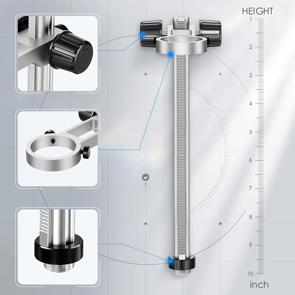 10 Inch Adjustable Stand Holder lifting bracket For Digital Microscope Universal Aluminum Alloy Support Magnifier Bracket microscope arm stand