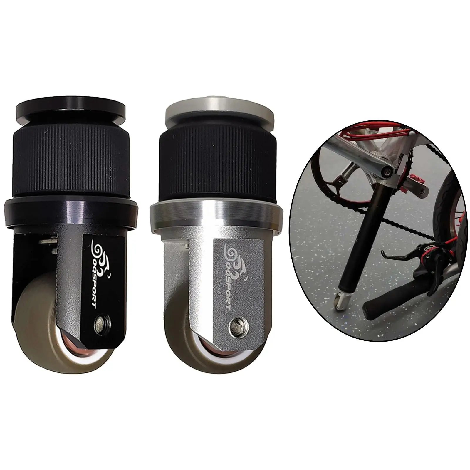

Folding Auxiliary Roller Assistor Wheel for Inner Dia Seat Post
