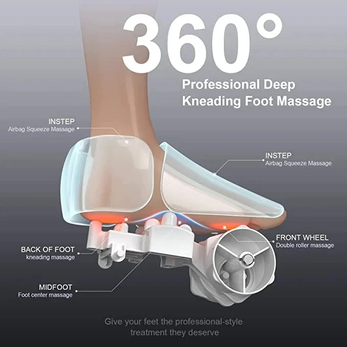 Shiatsu Foot Massager with Heat and Kneading for Pain Relief