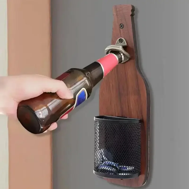 2026 Beer Bottle Opener Wall Hanging Pendant Decoration Beer Bottle Cap Storage Rack Festival Home Bar Decor Accessories