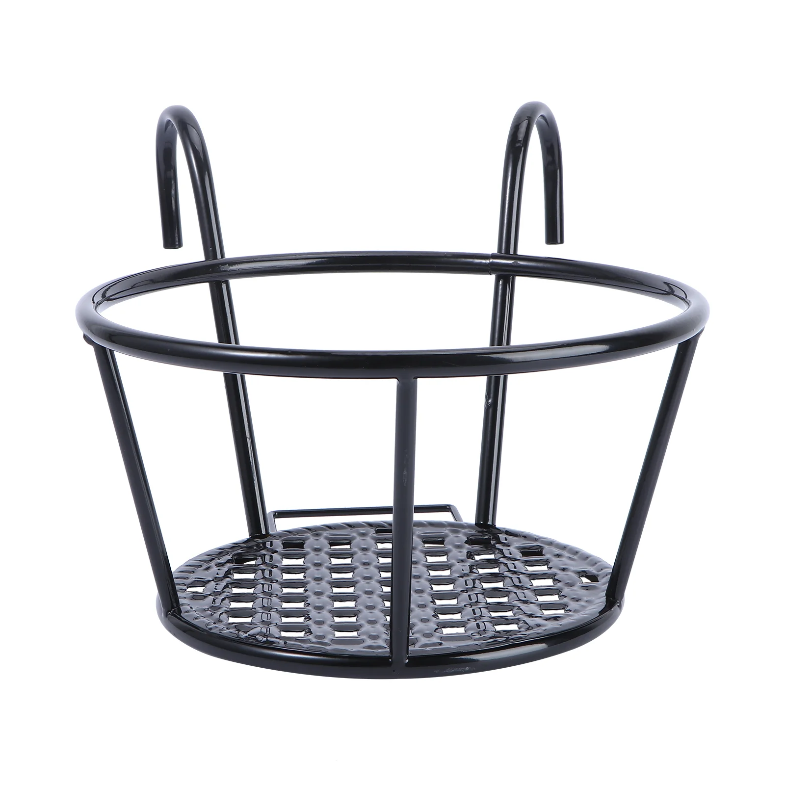 

Metal Flower Pot Holder Hanging Planter Baskets with Hook Garden Planter Pots Metal Bucket for Patio Balcony Porch Fence (