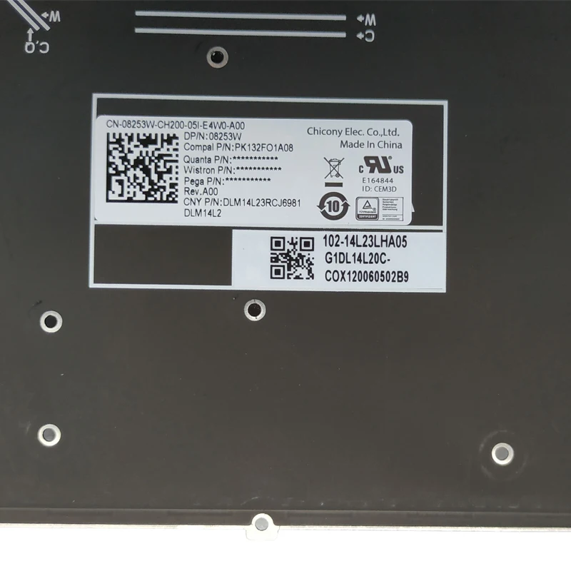 Russo Eua Espanhol Teclado do Portátil para Dell Xps 15 9550 9560 9570 P56f Precisão 5510 M5510 M5520 M5530 com Luz de Fundo Novo - Imagem 2