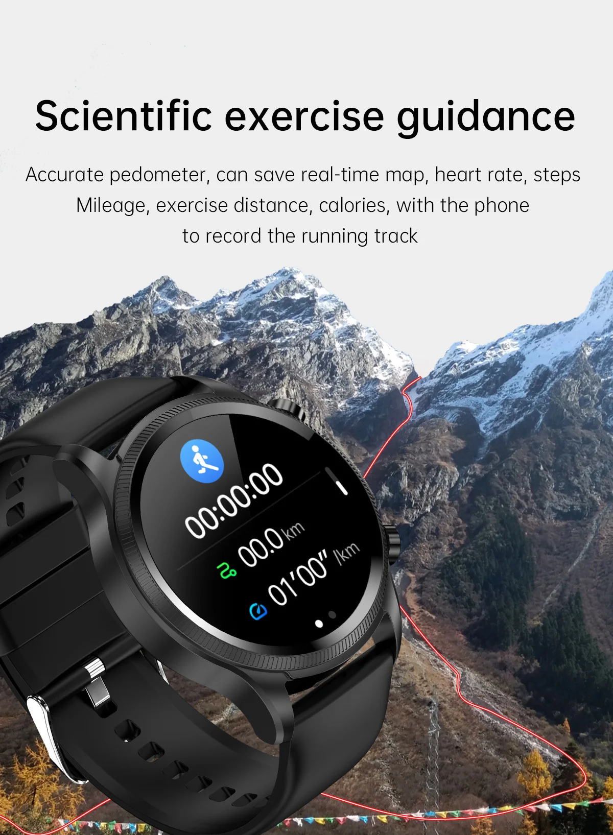 Xiaomi sports smartwatch with Blood Glucose, Blood Pressure/Sugar, Body Temperature, Heart Rate
