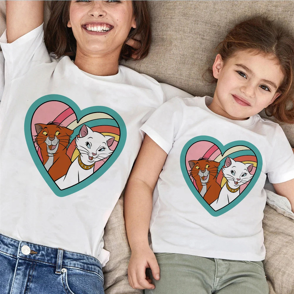 Funny The Aristocats Vacation With His Friends Family Top Toddler Girl Clothes Cute Cat Pictures Couple Tee Parents T Shirt couple matching outfits for wedding