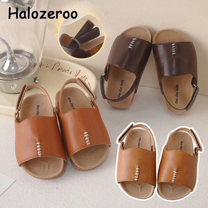

Summer New Baby Girls Beach Sandals Children Casual Slides Kids Brand Shoes Toddler Slipper Boys Brown Sandals Fashion Mules