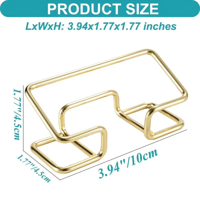 Gold Metal Business Card Holder Desk Bracket Cards Organizer Office Business Cards Display Holders Fashion Desktop Decorative - Image 6