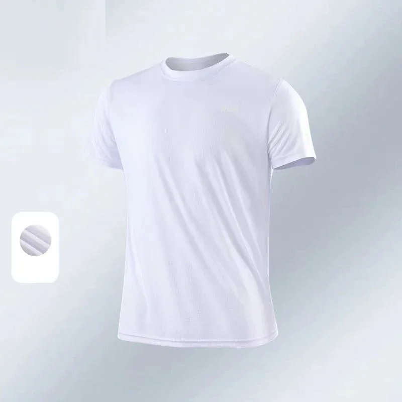 Camiseta deportiva para gimnasio, camisetas deportivas de secado rápido para correr, camiseta de culturismo de manga corta para entrenamiento, ropa deportiva para hombre - Imagen 3