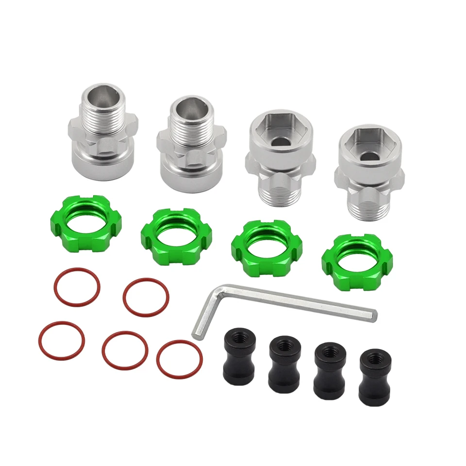 4 Pz Mozzo Ruota Esagonale Adattatore Alluminio 8 Mm/10 Mm/12 Mm Per - Foto 7