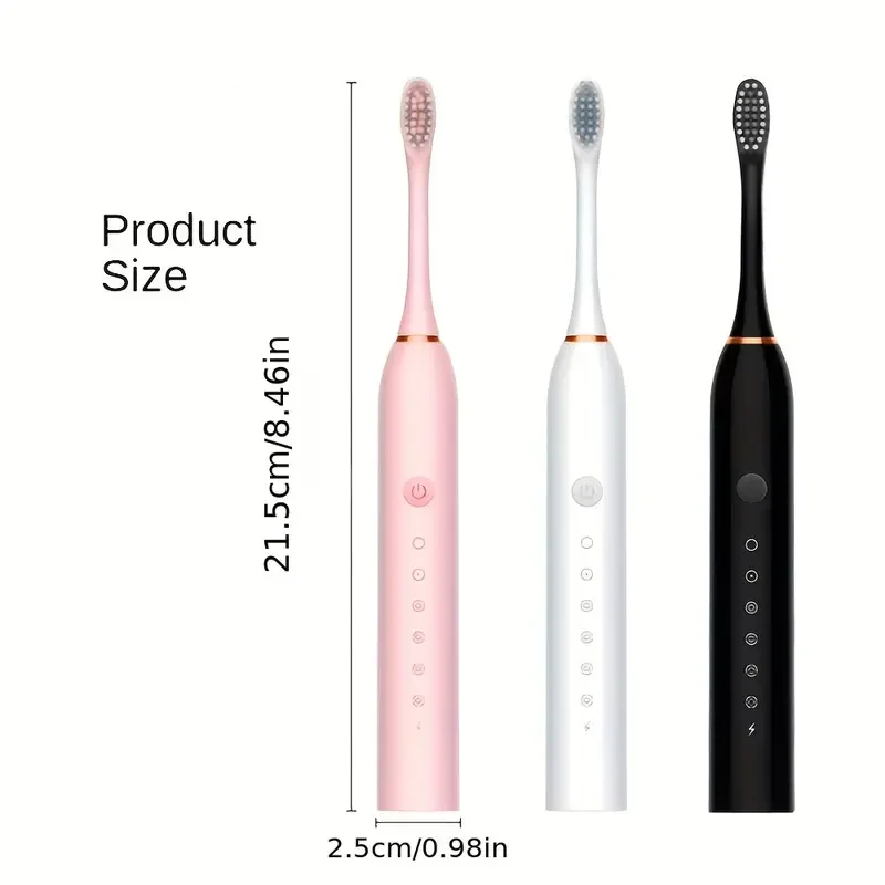 Xiaomi Ultrasonic Toothbrush Six Speed Mode Home Soft Hair USB Charging Waterproof Adult Tooth Cleaner Automatic Couple Set 4