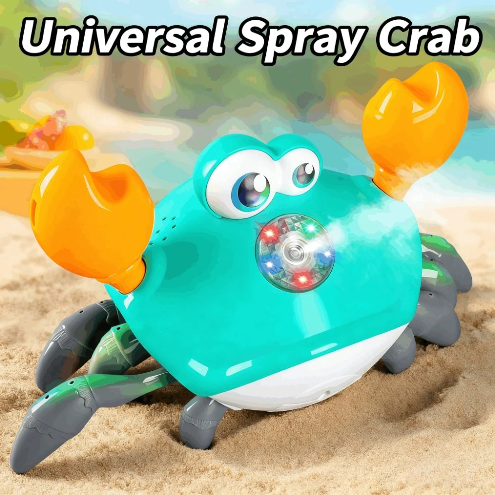 조명, 소리, 스프레이 기능이 있는 전기 게, 어린이들이 등을 오르는 법을 배울 수 있는 만능 걷기 장난감, 크리스마스 및 할로윈 선물