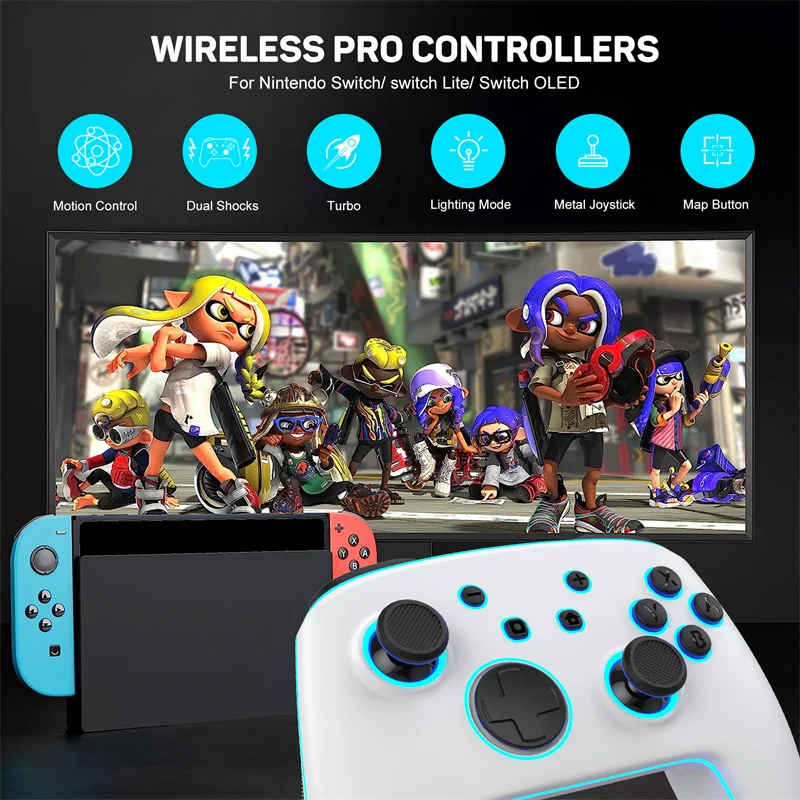 

LinYuvo KS11 Wireless Controller Gamepad Pro Controller for Switch Dual Motor with Somatosensory Six-axis for Nintendo Switch
