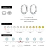 MODIAN D Color Sparkling Moissanite Earrings 925 Sterling Silver Classic Shining Circle Hoop Earrings For Women Fine Jewelry 3