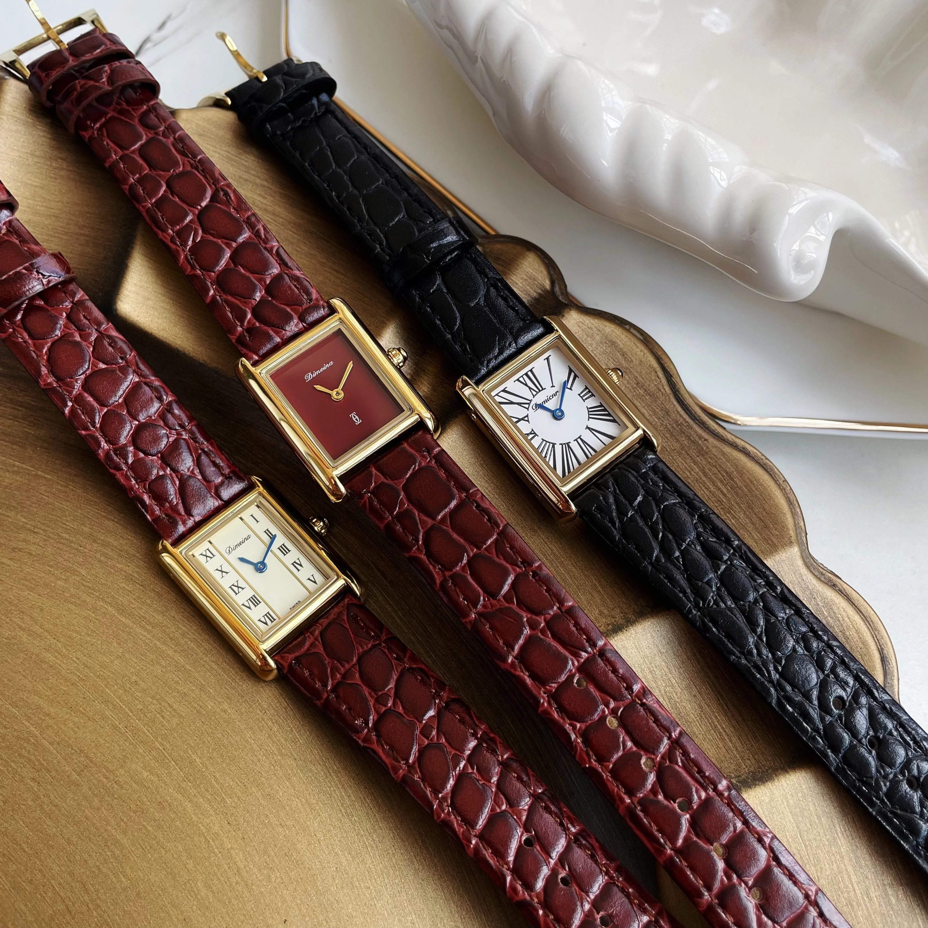 Classic Vintage Retro Square Ladies Quartz Watches Vintage Decade Women main image 3