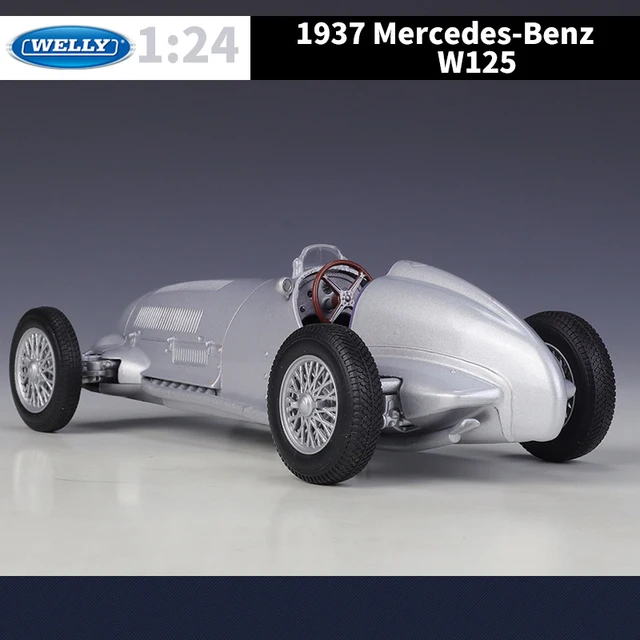 WELLY 1:24 Mercedes-Benz W125 1937 Alloy Car Diecasts Toy Vehicles Model Miniature Scale Model Car Collectibles Childrens Gift - Image 4