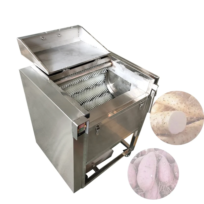 

Brush Potato Peeling Cleaning Machine For Oyster Ginger Taro Lotus Root Radish Peeling Machine