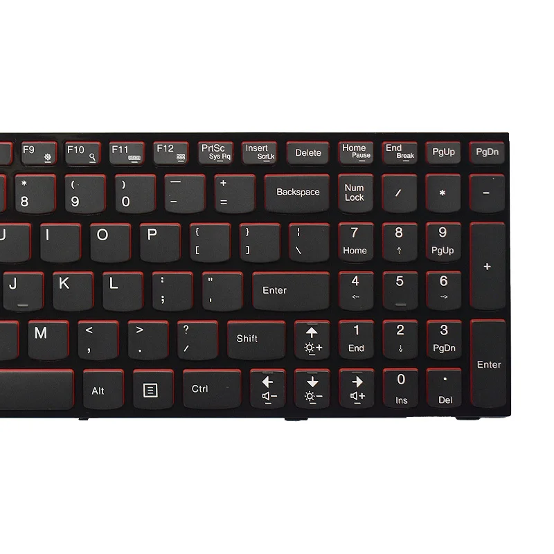 Teclado do Portátil dos E.u. para Lenovo Ideapad Inglês Retroiluminado Versão do Ângulo Direito Y500 Y500n Y500nt Y510p - Imagem 4