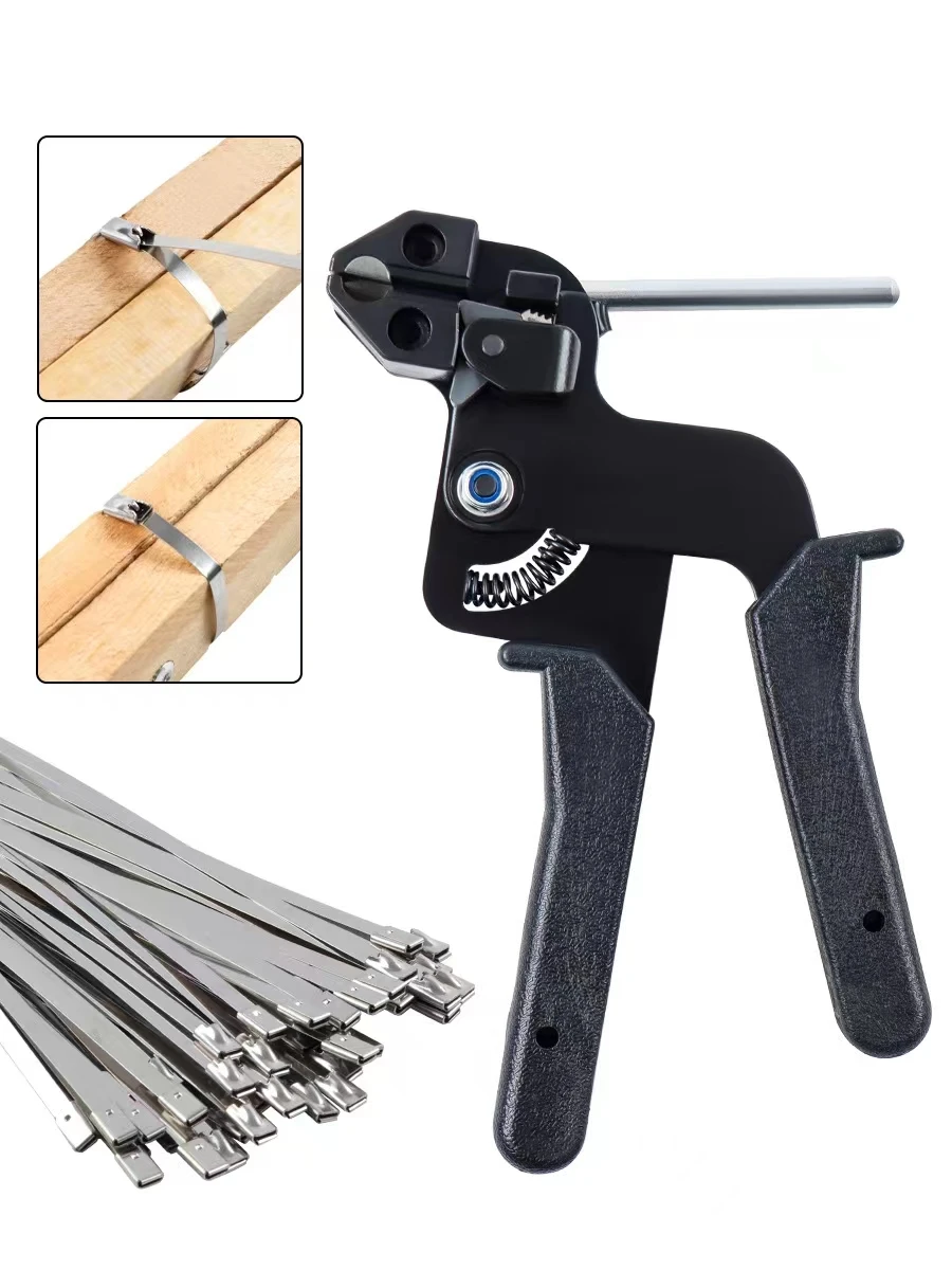 Kabelbinderzange, Schnellspannband-Schneidewerkzeug, Automatische Spannungs-Zip-Pistole, 304 Edelstahl Verriegelungsband-Handwickelwerkzeug