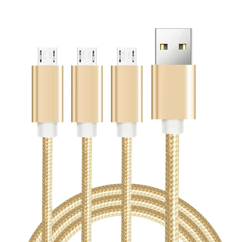

3 in 1 Micro USB Splitter Cable,USB A Male to 3 Micro USB Male Charing Cable Dropship
