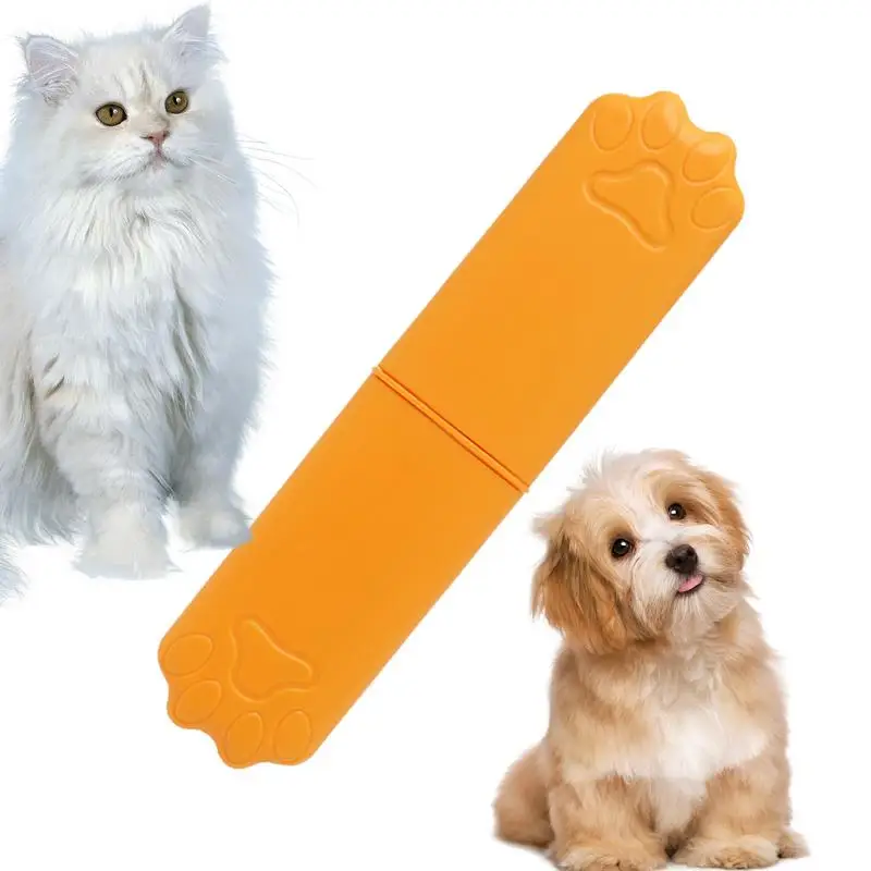 

Щетка для груминга домашних животных, портативный длинный инструмент из нержавеющей стали для ухода за шерстью, расческа для кошек