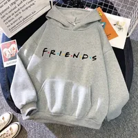 Sweat à capuche imprimé Friends pour femmes, pull à manches longues, vêtements décontractés, couleur unie, mode printemps automne, Streetwear 6
