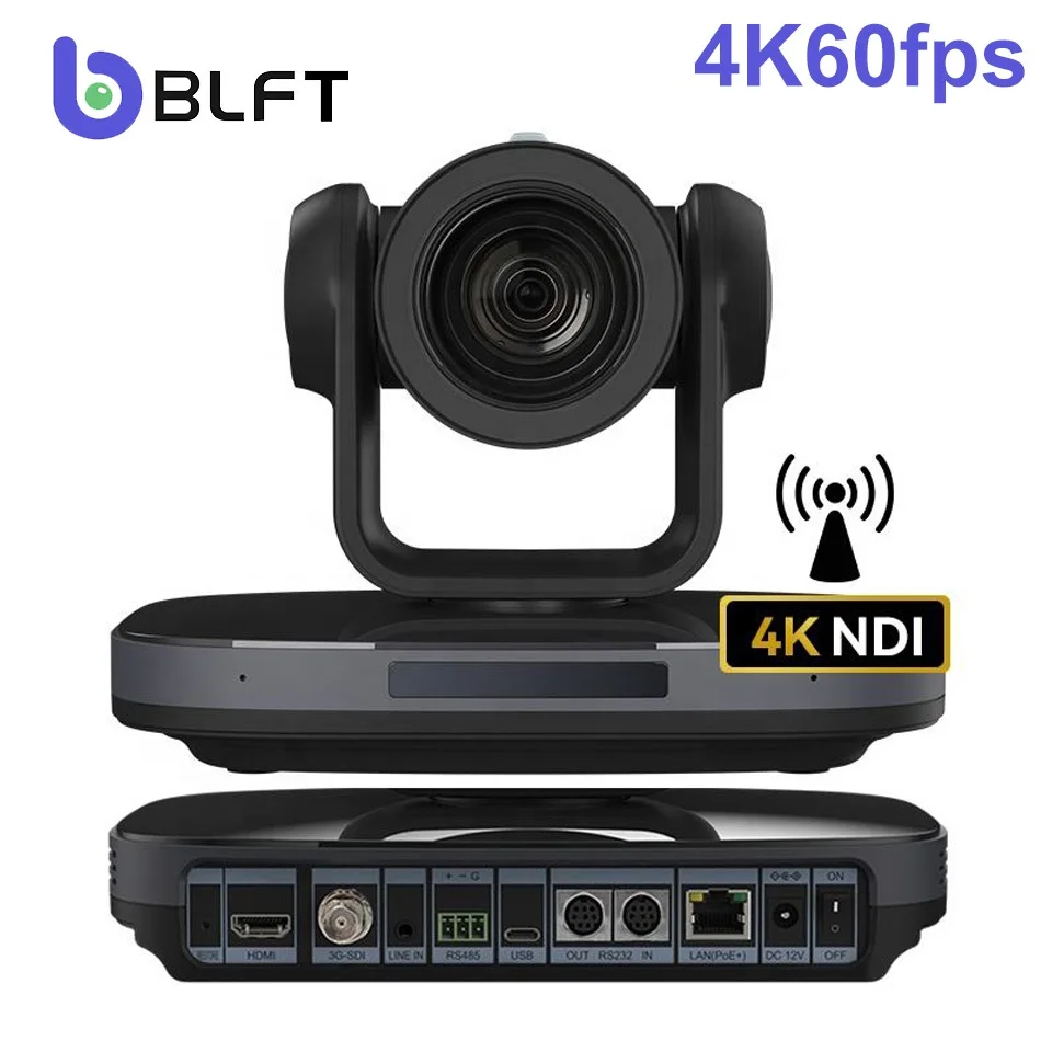 60FPS 4K AI Auto Tracking PTZ NDI Camera with 12X 20X Optical Zoom Simultaneous HDMI USB3.0 3G-SDI video conference system professional all in one 1080p 60fps h265 hdmi sdi usb output teaching tracking 12x ptz camera auto tracking with dual cam rp e30