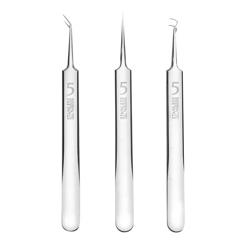 독일산 초미세 No. 5셀 여드름 블랙헤드 클립 핀셋 뷰티 살롱 전용 스크래핑 및 닫아주는 도구 여드름 바늘 도구