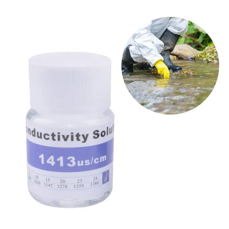 PH Calibration Solution TDS Calibration Liquid 25ml 84us/cm 1413us/cm 12.88ms/cm 35PPT 1389PPM for EC TDS Tester